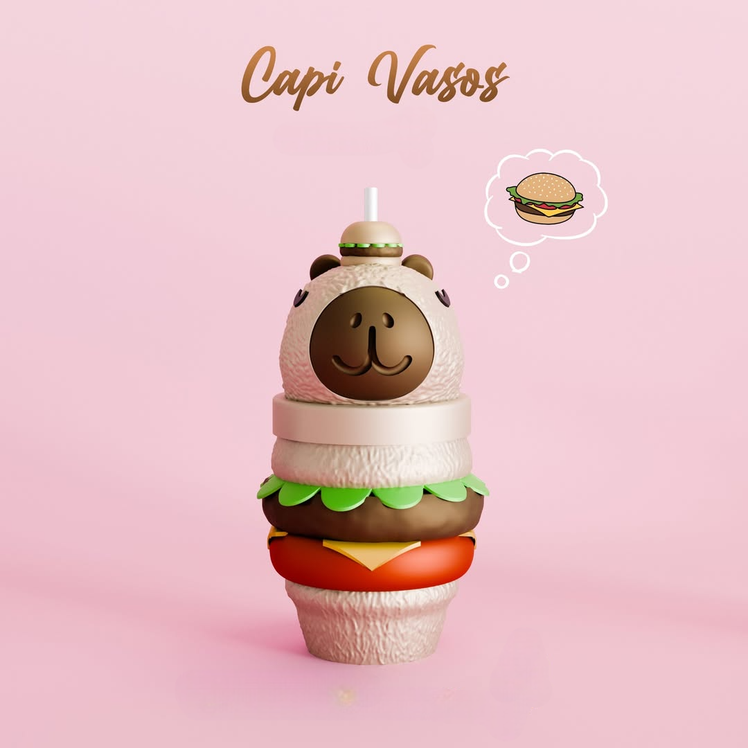 VASOS CAPIBARA 300ML Impreso en 3D