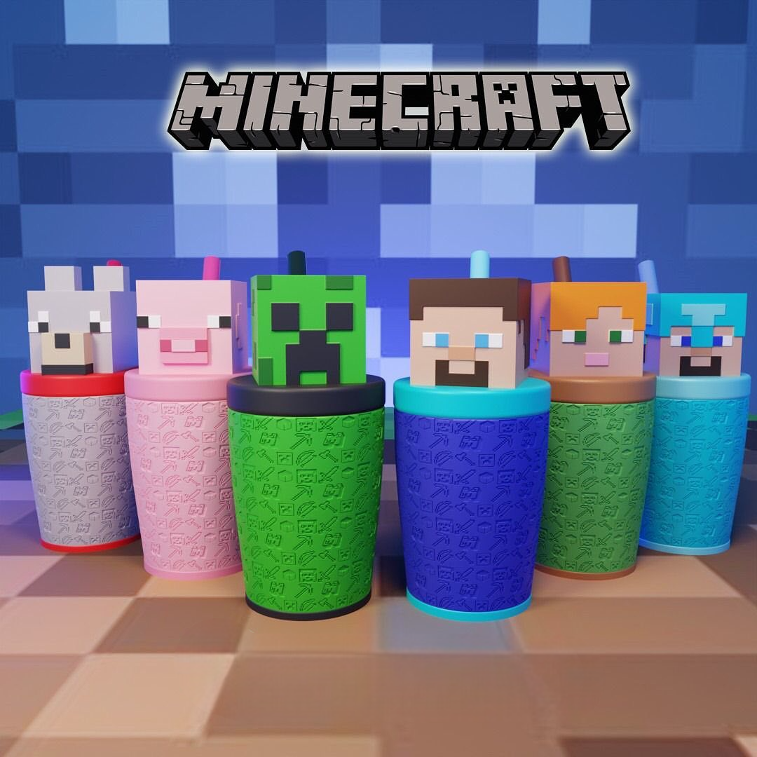 VASOS MINECRAFT 300ML Impreso en 3D