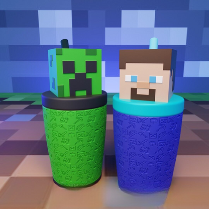 VASOS MINECRAFT 300ML Impreso en 3D